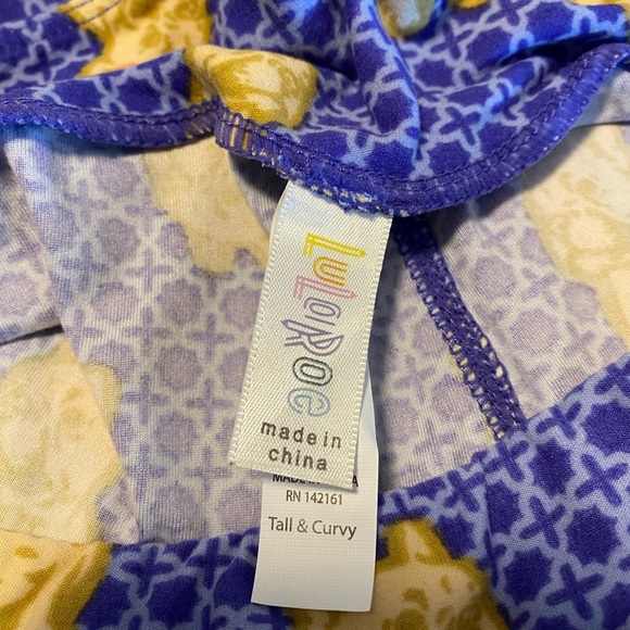 LulaRoe Frenchie girl leggings size TC - Picture 2 of 2